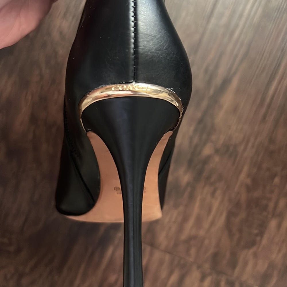 Coach Black Suede Stiletto Ankle Boots - Picture 5 of 9